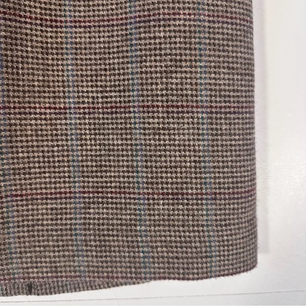 Vintage Brown Wool Tweed Pencil Skirt